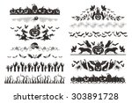 halloween dividers collection.... | Shutterstock .eps vector #303891728