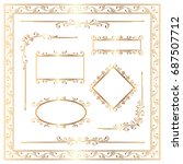 golden ornamental decoration... | Shutterstock . vector #687507712