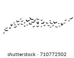 halloween flying bats.... | Shutterstock .eps vector #710772502