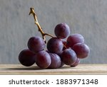 Bunch Of Red Grapes  On The...