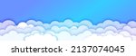 cute cartoon clouds long... | Shutterstock .eps vector #2137074045