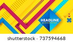 headline presentation abstract... | Shutterstock .eps vector #737594668