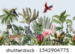 seamless pattern with jungle... | Shutterstock .eps vector #1542904775