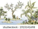 border with jungles trees... | Shutterstock .eps vector #1923141698