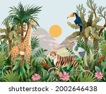 jungle landscape with wild... | Shutterstock .eps vector #2002646438