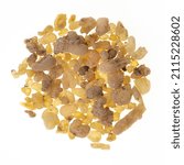 Small photo of Boswellia serrata or Indian frankincense resin isolated on white background