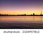 Hamburg  Germany. The Lake...
