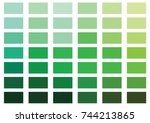 Green Color Palette Vector...