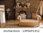 Chalet Cozy Interior Wooden...