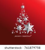 christmas card  merry christmas ... | Shutterstock .eps vector #761879758