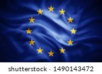 Europe Union Flag Of Silk  3d...