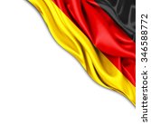Germany  flag of silk with copyspace for your text or images and white background