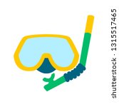 Scuba Dive Snorkle Emoji Vector