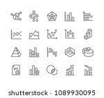 simple set of charts and... | Shutterstock .eps vector #1089930095