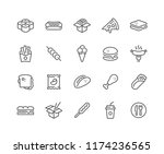 simple set of fast food related ... | Shutterstock .eps vector #1174236565