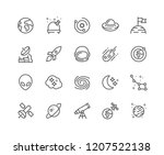 simple set of space related... | Shutterstock .eps vector #1207522138