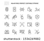 simple set of biometric related ... | Shutterstock .eps vector #1536269882