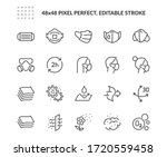 simple set of face mask related ... | Shutterstock .eps vector #1720559458
