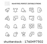 simple set of notification... | Shutterstock .eps vector #1760497502