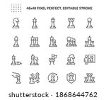 simple set of chess related... | Shutterstock .eps vector #1868644762