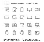simple set of personal devices... | Shutterstock .eps vector #2102890012