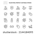 simple set of sun protection... | Shutterstock .eps vector #2144184095