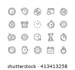 simple set of time related... | Shutterstock .eps vector #413413258