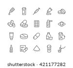 Simple Set of Pills Related Vector Line Icons. 
Contains such Icons as Gel, Inhaler, Prescription, Syrup and more. 
Editable Stroke. 48x48 Pixel Perfect. 