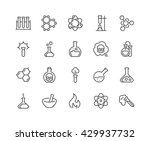 Simple Set of Chemical Related Vector Line Icons. 
Contains such Icons as Atom, Flask, Experiment, Research, Laboratory and more. 
Editable Stroke. 48x48 Pixel Perfect. 