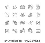 simple set of stock market... | Shutterstock .eps vector #442739665