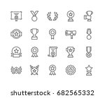 simple set of awards related... | Shutterstock .eps vector #682565332