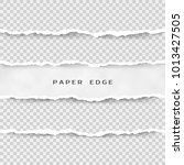 set of torn paper stripes.... | Shutterstock .eps vector #1013427505