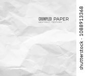 crumpled paper texture. white... | Shutterstock .eps vector #1088913368