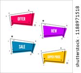 abstract offers banner set. ... | Shutterstock .eps vector #1188971518