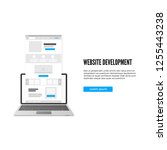 website development concept.... | Shutterstock . vector #1255443238