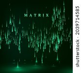 matrix. green color background... | Shutterstock .eps vector #2039714585