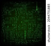 matrix of binary numbers.... | Shutterstock .eps vector #2044751885