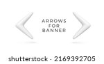 white 3d arrows for banner or... | Shutterstock .eps vector #2169392705