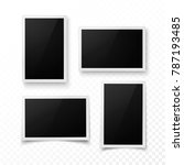 set of photo frame with shadow. ... | Shutterstock .eps vector #787193485