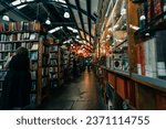 Small photo of Alnwick, Northumberland, England, UK - august 13th 2023. The Barter Books bookshop . High quality photo