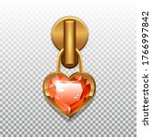 gold color zip closure heart... | Shutterstock .eps vector #1766997842