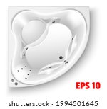 white corner bathtub top view.... | Shutterstock .eps vector #1994501645