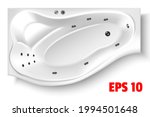 bath top view. ceramic plumbing ... | Shutterstock .eps vector #1994501648