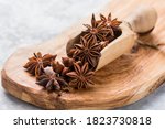 Star anise or chinese badiane spice or Illicium verum.