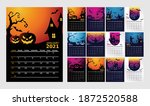 halloween themes calendar 2021... | Shutterstock .eps vector #1872520588
