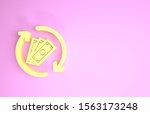 yellow refund money icon... | Shutterstock . vector #1563173248