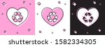 set eco friendly heart icon... | Shutterstock .eps vector #1582334305