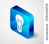 isometric light bulb icon... | Shutterstock . vector #1593100918