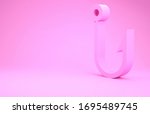 pink fishing hook icon isolated ... | Shutterstock . vector #1695489745