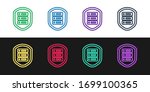 set line server with shield... | Shutterstock .eps vector #1699100365